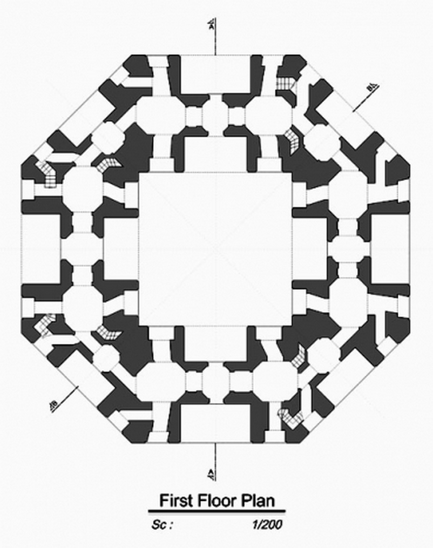 timur-shah-mausoleum-Floor Plan | IRCICA